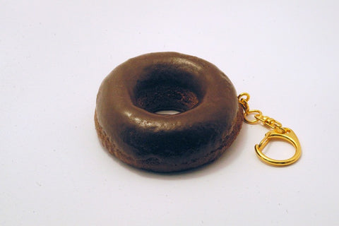 Chocolate Frosted Chocolate Doughnut Keychain