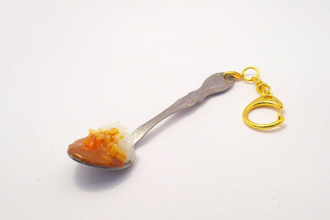 Curry with Carrots on Spoon (small) Keychain