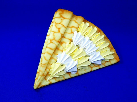 Custard Crepe Topped With Whipped Cream Replica