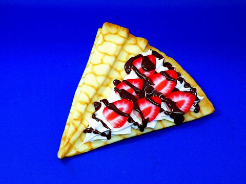Strawberry Crepe Topped With Chocolate Sauce & Whipped Cream Replica