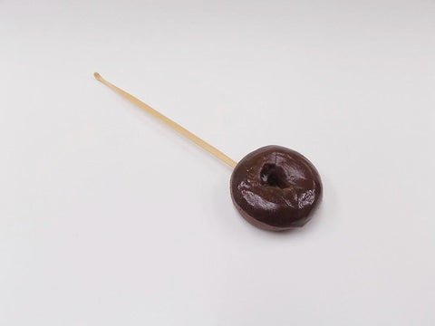 Chocolate Frosted Chocolate Doughnut (small) Ear Pick