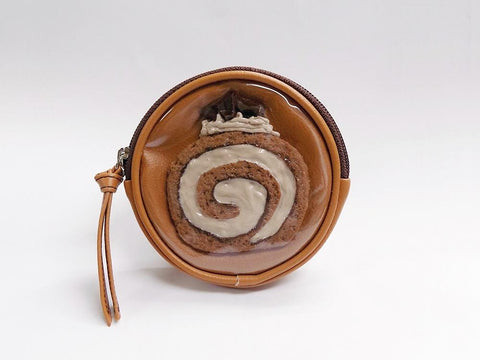 Chocolate Roll Cake Circular Purse