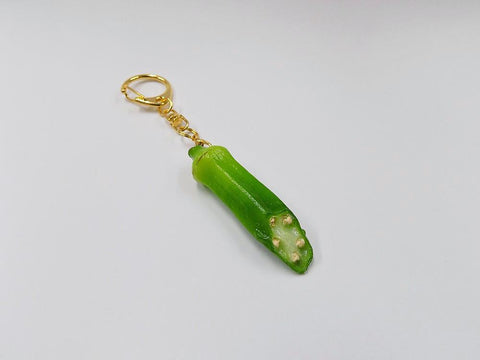 Cut Okra Keychain