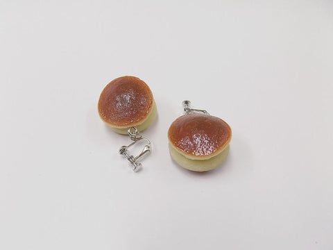 Dorayaki (Red-Bean Pancake) Clip-On Earrings