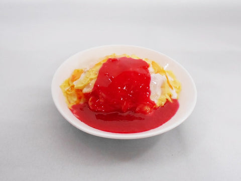 Fried Rice Omelette with Ketchup Small Size Replica