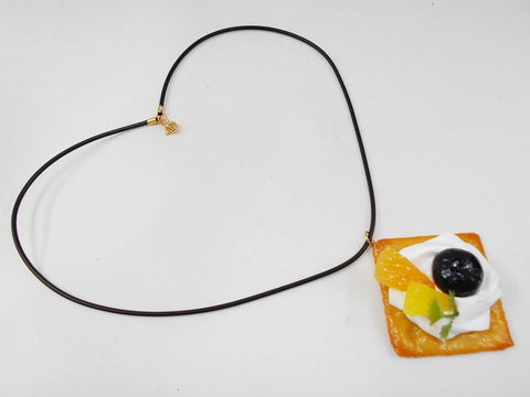 Fruits Topped Cookie Necklace