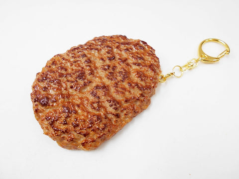 Hamburger Patty (large) Keychain