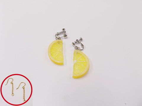 Lemon Slice (half-size small) Pierced Earrings