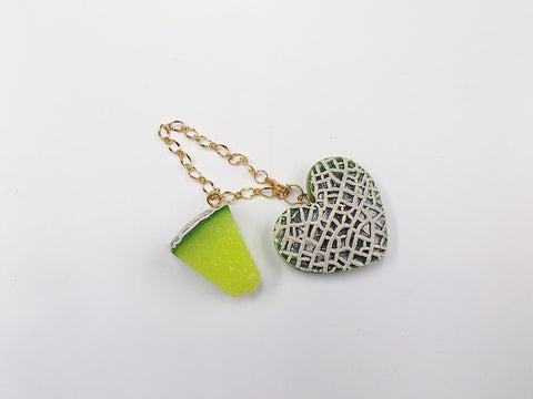 Melon & Melon (Heart-Shaped) (large) Bag Charm