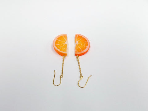 Orange Slice (half-size) Pierced Earrings