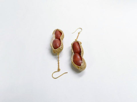 Peanut (Cracked Open) Pierced Earrings