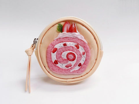 Strawberry Roll Cake Circular Purse