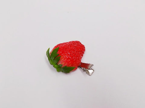 Strawberry with Stem (half-size) Hair Clip