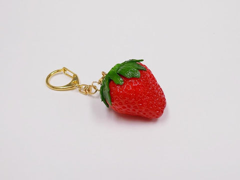 Strawberry with Stem Keychain