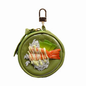 Avocado & Shrimp Rice Circular Purse Ver. 2 - Green - Fake Food Japan