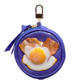 Bacon & Egg Circular Purse Ver. 2 - Blue - Fake Food Japan