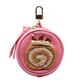 Chocolate Roll Cake Circular Purse Ver. 2 - Pink - Fake Food Japan