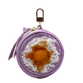 Egg & Rice Circular Purse Ver. 2 - Purple - Fake Food Japan