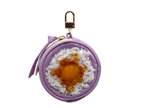 Egg & Rice Circular Purse Ver. 2 - Purple