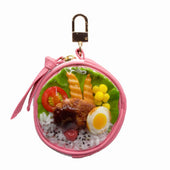 Hamburger Bento Circular Purse - Pink - Fake Food Japan