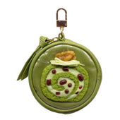 Matcha (Green Tea) Roll Cake Circular Purse Ver. 2 - Green - Fake Food Japan