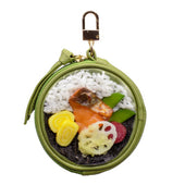Salmon Bento Circular Purse - Green - Fake Food Japan