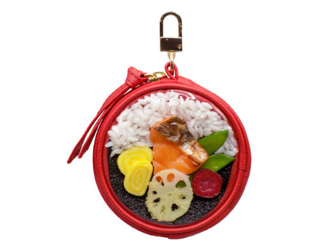 Salmon Bento Circular Purse - Red