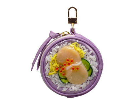 Salmon Roe & Scallop Rice Circular Purse Ver. 2 - Purple