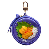 Salmon Roe & Sea Urchin Rice Circular Purse Ver. 2 - Blue - Fake Food Japan