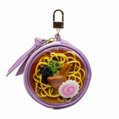 Shoyu (Soy Sauce) Ramen Circular Purse - Purple - Fake Food Japan