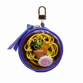 Shoyu (Soy Sauce) Ramen Circular Purse - Blue - Fake Food Japan