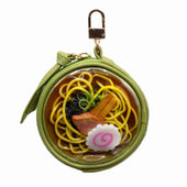 Shoyu (Soy Sauce) Ramen Circular Purse - Green - Fake Food Japan