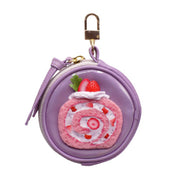 Strawberry Roll Cake Circular Purse Ver. 2 - Purple - Fake Food Japan