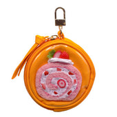 Strawberry Roll Cake Circular Purse Ver. 2 - Orange - Fake Food Japan