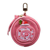 Strawberry Roll Cake Circular Purse Ver. 2 - Pink - Fake Food Japan