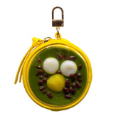 Zenzai Matcha (Sweet Red Bean & Green Tea Soup) Circular Purse Ver. 2 - Yellow - Fake Food Japan