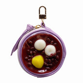 Zenzai (Sweet Red Bean Soup) Circular Purse Ver. 2 - Purple - Fake Food Japan