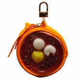 Zenzai (Sweet Red Bean Soup) Circular Purse Ver. 2 - Orange - Fake Food Japan