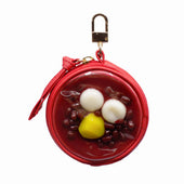 Zenzai (Sweet Red Bean Soup) Circular Purse Ver. 2 - Red - Fake Food Japan