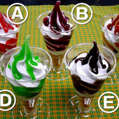 Assorted Syrup Topping Sundaes Replica - Fake Food Japan