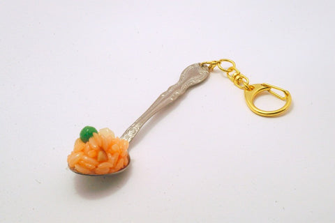 Chicken Rice on Spoon (small) Keychain