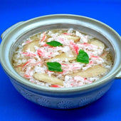 Crab, Abalone & Mushroom Rice Soup Replica - Fake Food Japan