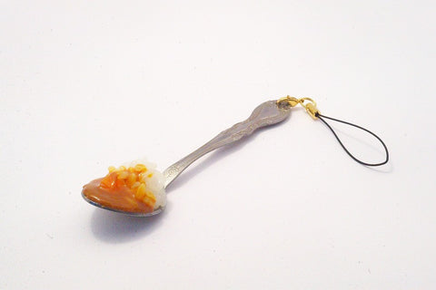 Curry with Carrots on Spoon (small) Cell Phone Charm/Zipper Pull