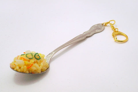 Fried Rice on Spoon (large) Keychain
