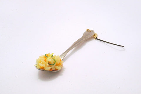 Fried Rice on Spoon (small) Cell Phone Charm/Zipper Pull