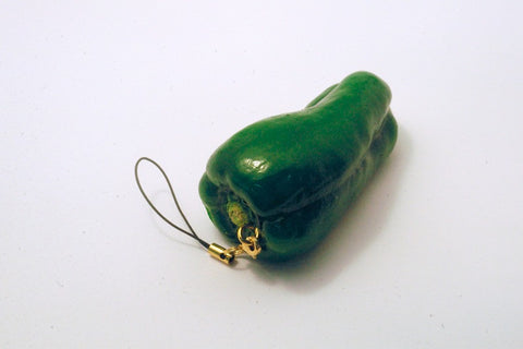 Green Pepper Cell Phone Charm/Zipper Pull