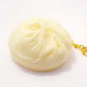 Pork-Filled Manju (Japanese-Style Bun) (large) Keychain - Fake Food Japan