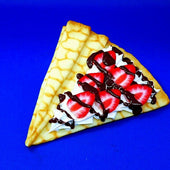 Strawberry Crepe Topped With Chocolate Sauce & Whipped Cream Replica - Fake Food Japan