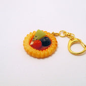 Strawberry Sauce-Filled Kiwi, Raspberry & Blueberry Cookie Keychain - Fake Food Japan