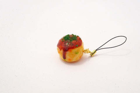 Takoyaki (Fried Octopus Ball) (small) Cell Phone Charm/Zipper Pull